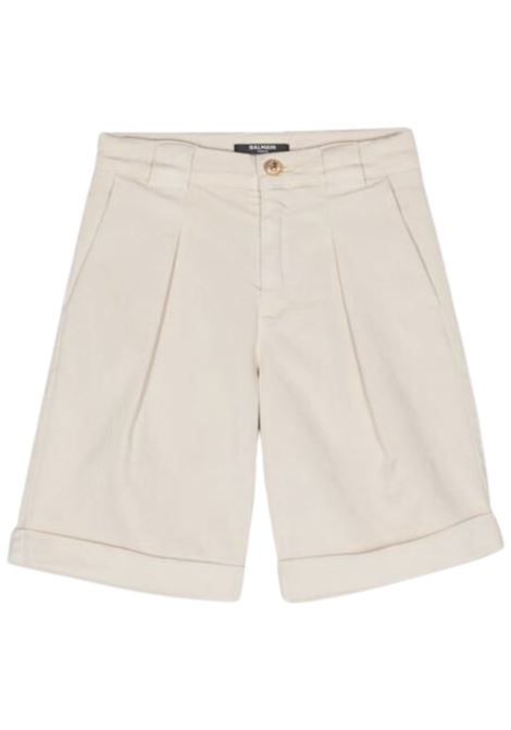 Sand cotton denim shorts for girls BALMAIN | BU6P49/DELSABBIA