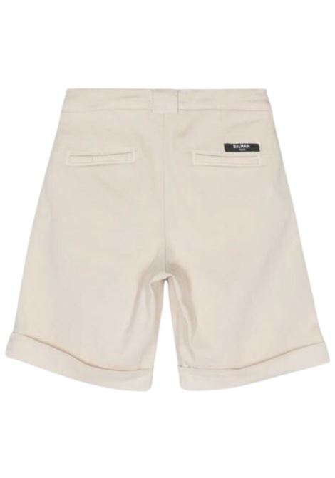 Sand cotton denim shorts for girls BALMAIN | BU6P49/DELSABBIA