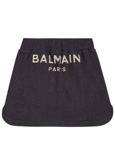 Black cotton skirt for girls BALMAIN | BU7B11/PIENERO