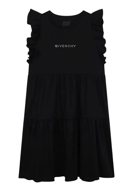 Black cotton dress for girls GIVENCHY | H30050/DELNERO