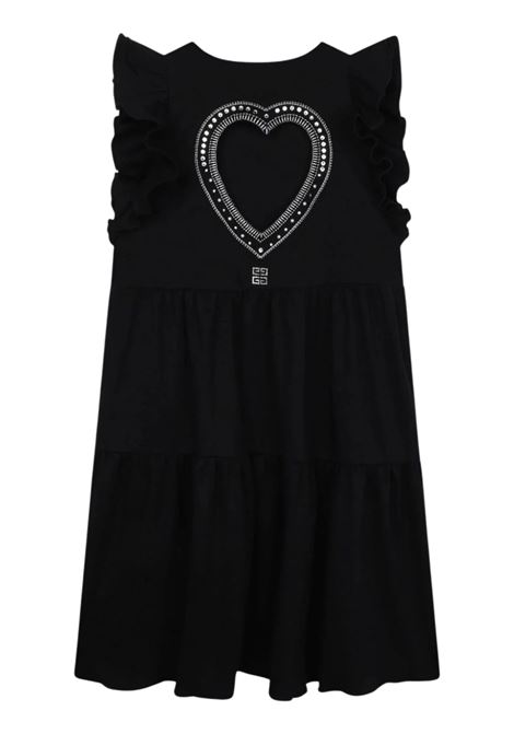 Black cotton dress for girls GIVENCHY | H30050/DELNERO