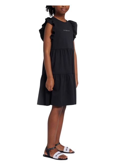 Black cotton dress for girls GIVENCHY | H30050/DELNERO