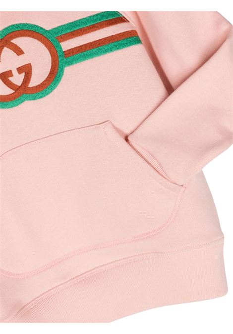 Felpa bambina rosa in cotone GUCCI | 737393/PIEROSA